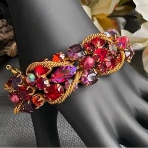 VTG- Kramer- All Glam All Day Bracelet w/ Push Button Clasp & Safety Chain